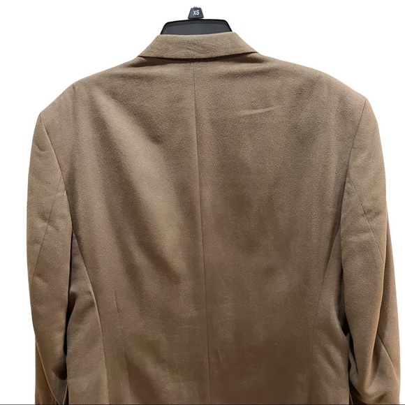 Georgio Giovanno Brown Ultra Suede Sport Coat 3 Button Front Sz 40R - Picture 4 of 9